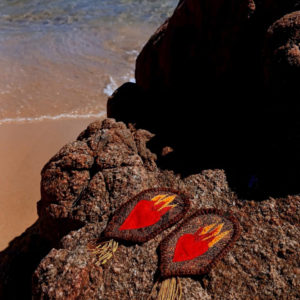 TOUT FEU TOUT FLAMME / Boucles d’oreilles / Brown cachemire