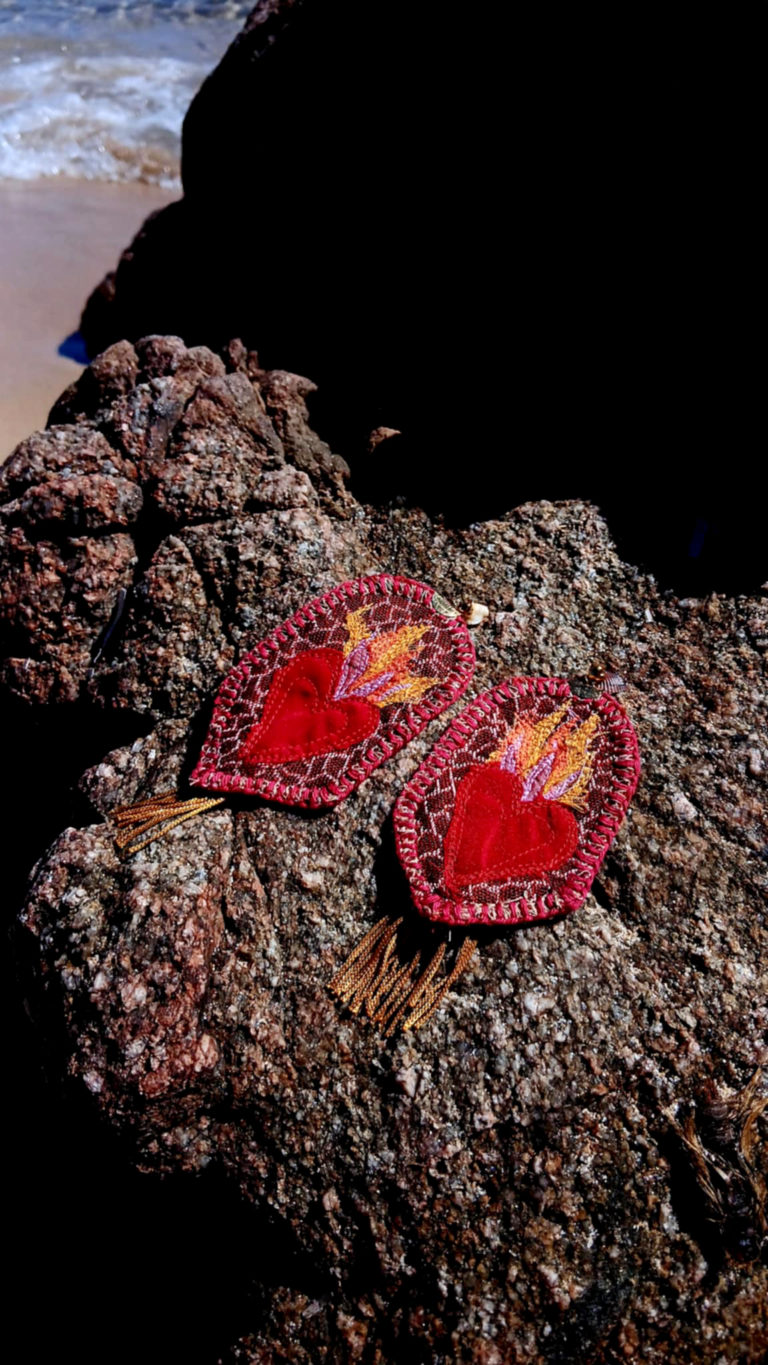 TOUT FEU TOUT FLAMME / Boucles d'oreilles / Red girafe